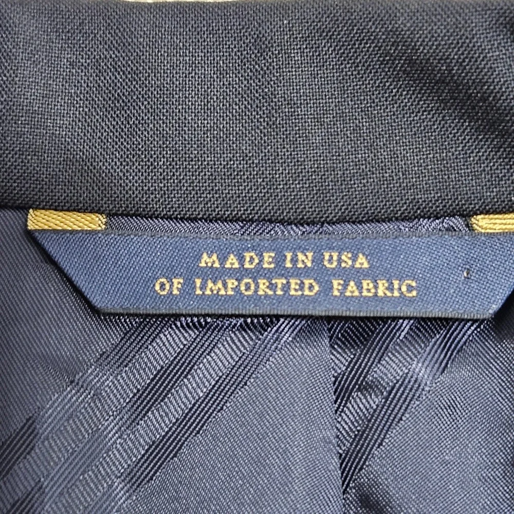 Brooks Brothers Blazer 42S Navy Blue 1818 Regent Wool Vitale Barberis Canonico